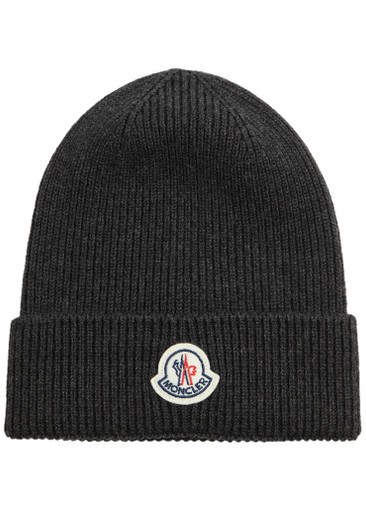 MONCLER Logo wool beanie | Harvey Nichols