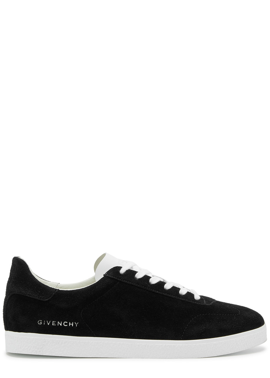 Givenchy Town Suede Sneakers In Black