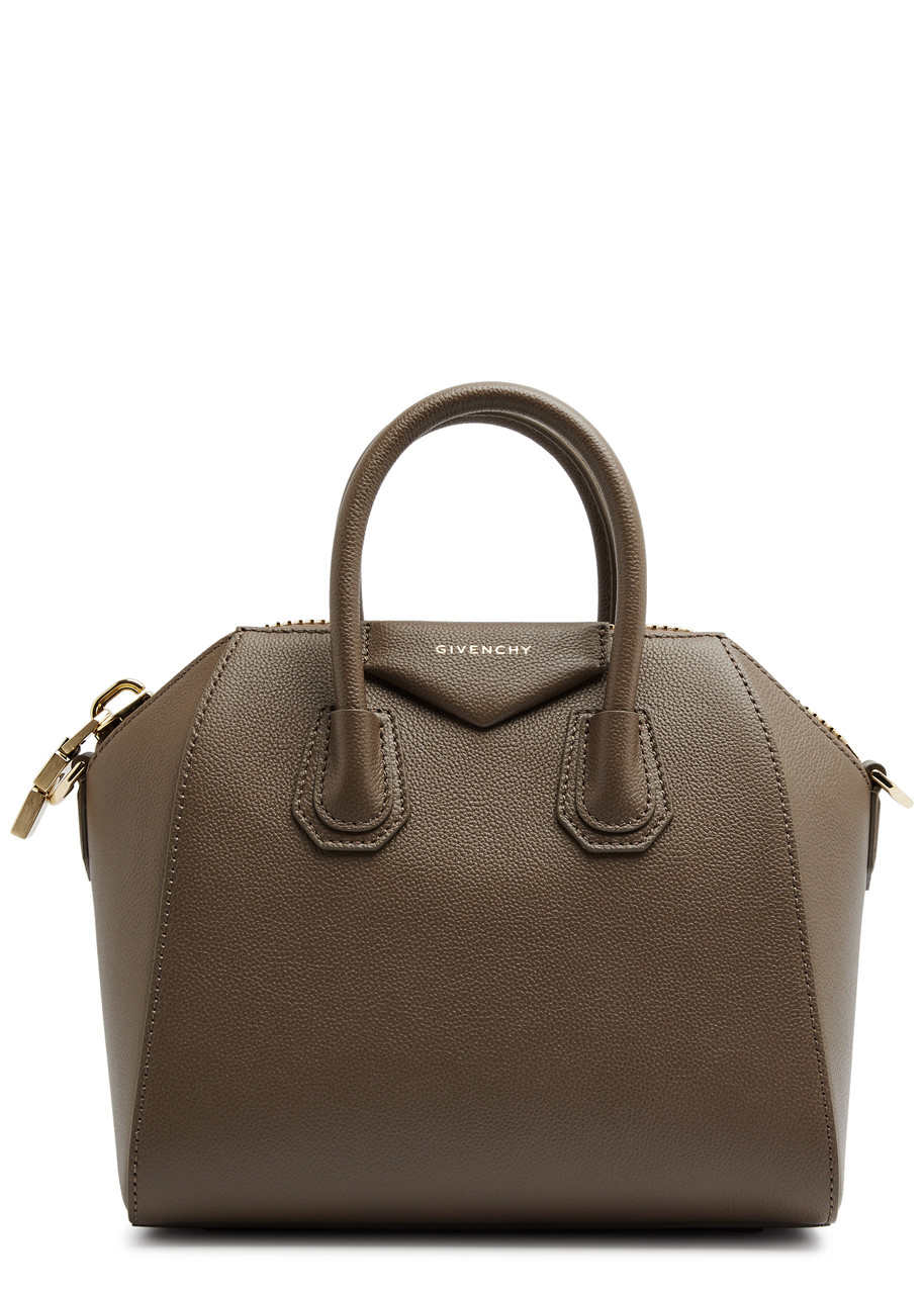 Givenchy Antigona Mini Leather Top Handle Bag In Brown