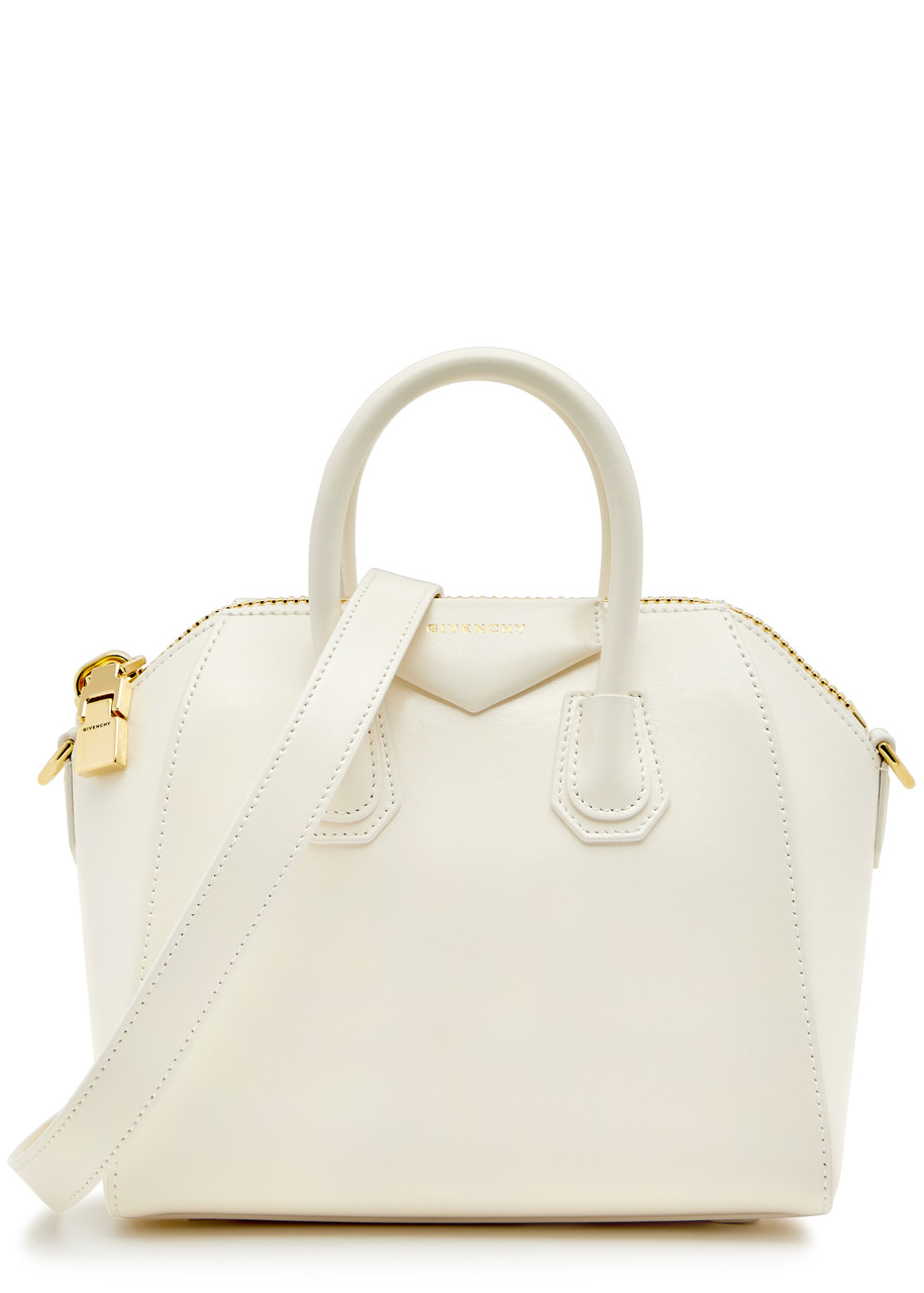 Givenchy Antigona Mini Leather Top Handle Bag In White