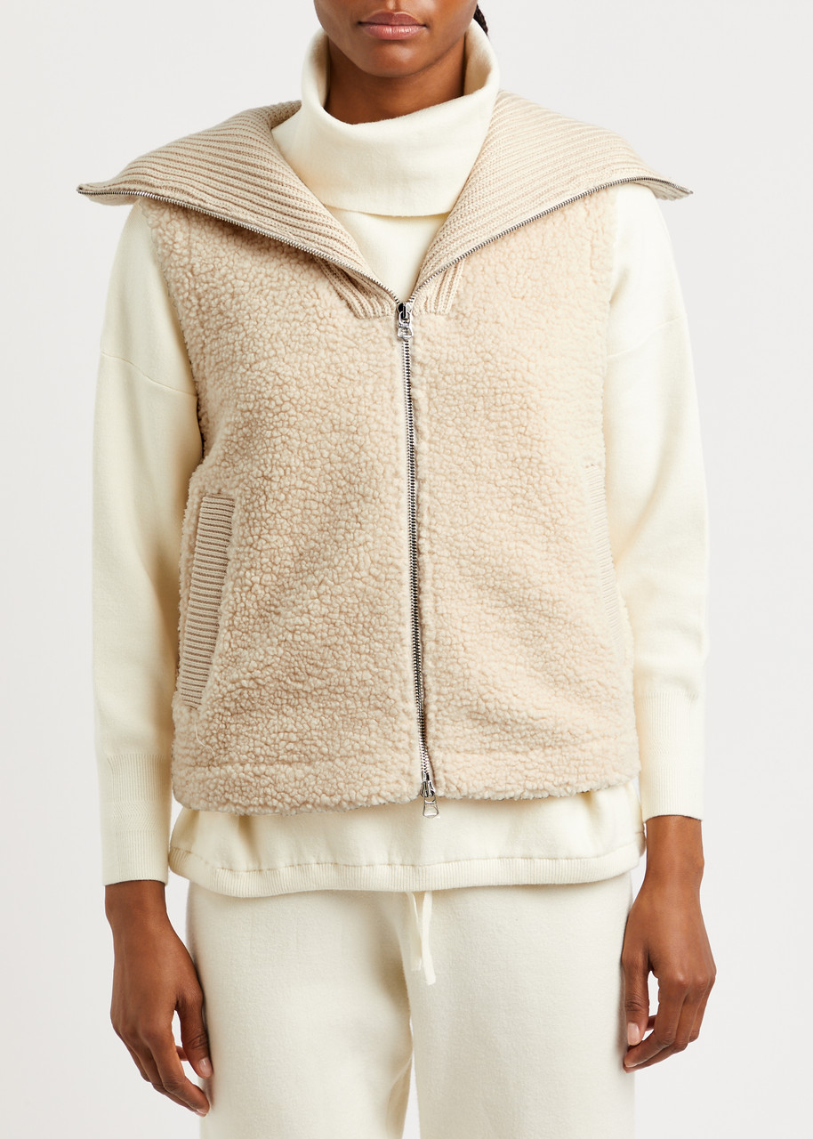Varley Aspen Fleece Gilet In Cream