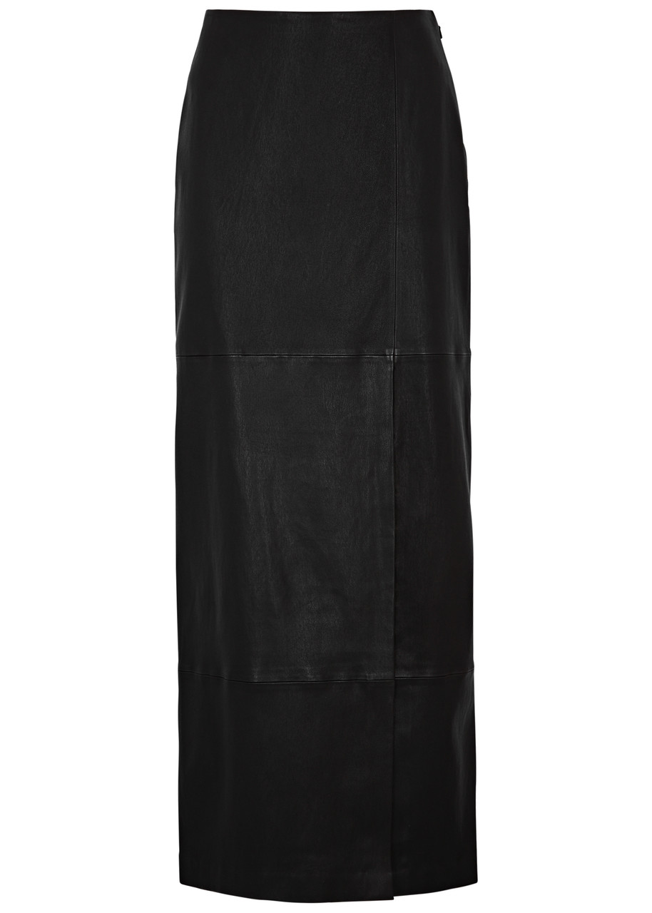Rag & Bone Ilana Leather Maxi Skirt In Black