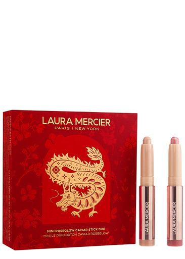 Laura Mercier Lunar New Year 2024 Mini Roseglow Caviar Duo In White