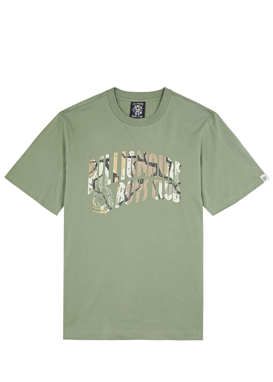 Shop Billionaire Boys Club Camo Arch Logo Cotton T-shirt In Green