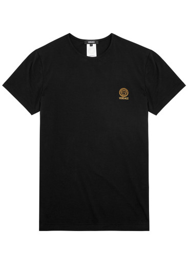 VERSACE Logo-print stretch-cotton T-shirt | Harvey Nichols