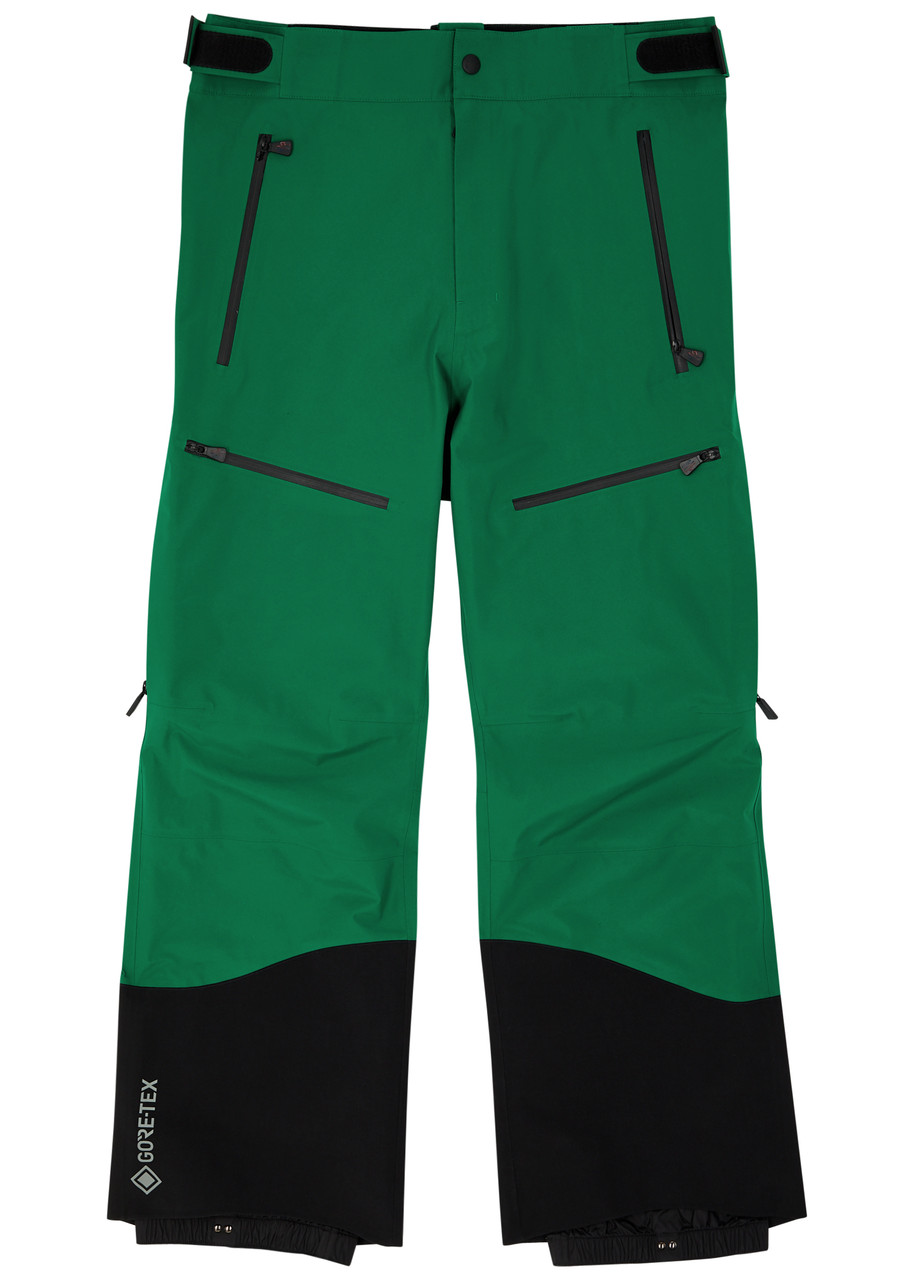 Moncler Panelled Gore-tex Ski Trousers In Green