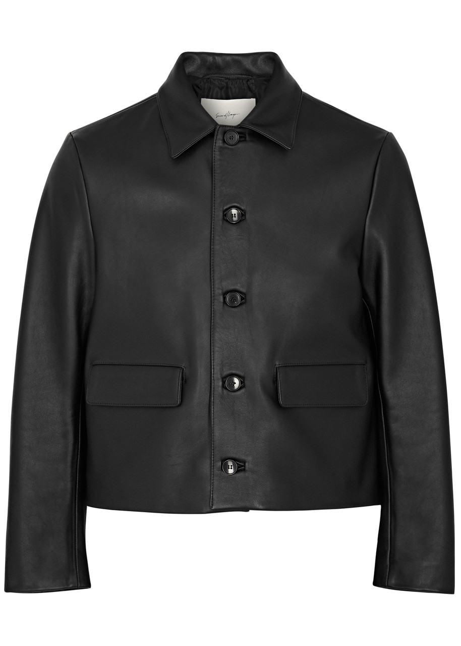 Second / Layer Mad Dog Leather Jacket In Black