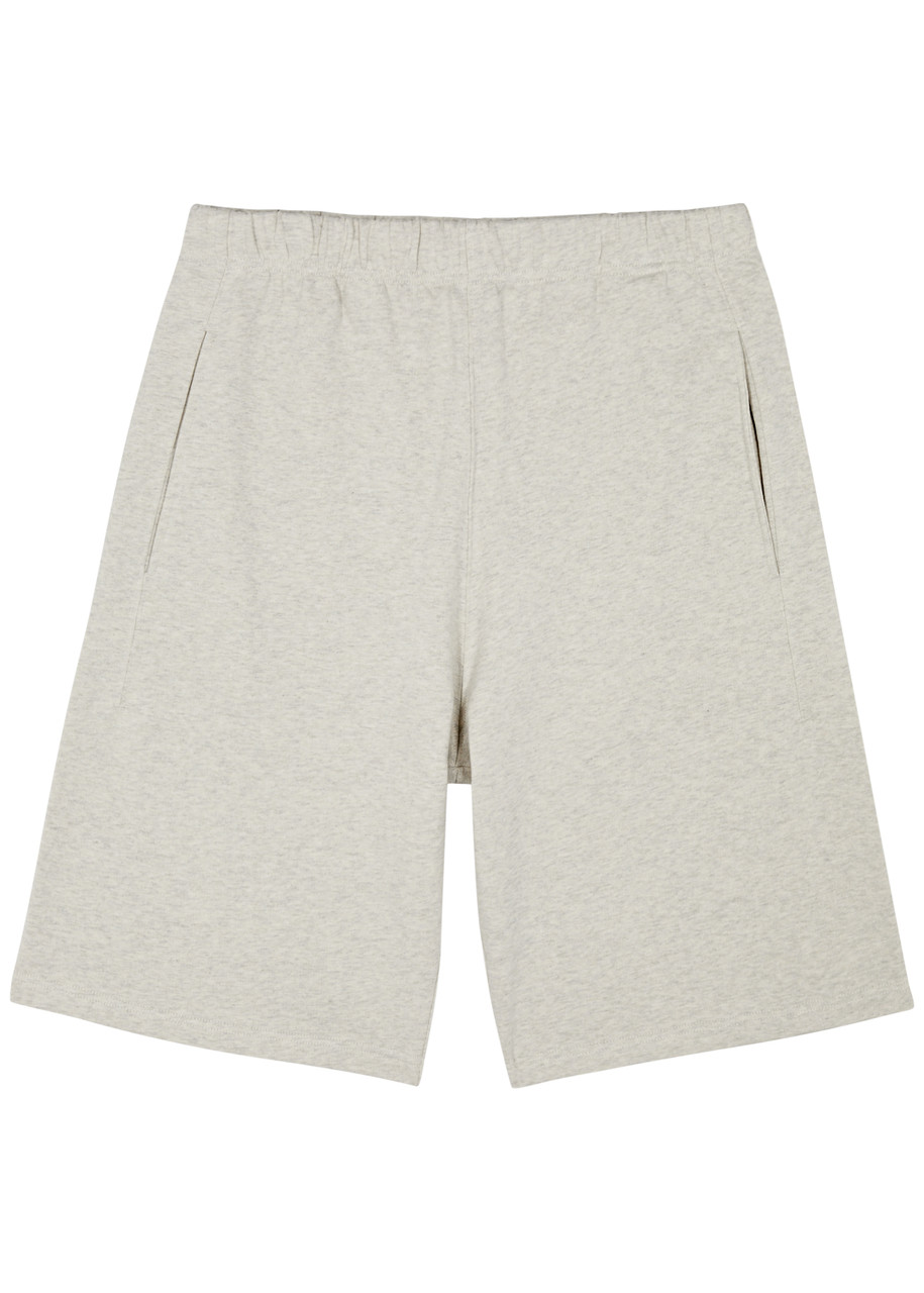 Kenzo Logo-print Cotton Shorts In Grey