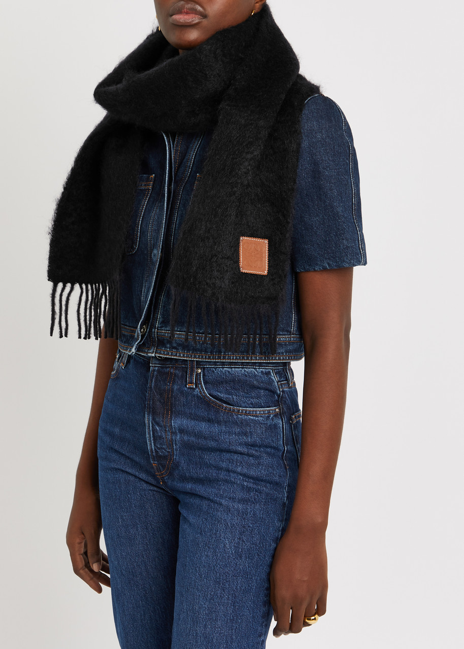 LOEWE LOEWE ANAGRAM MOHAIR-BLEND SCARF