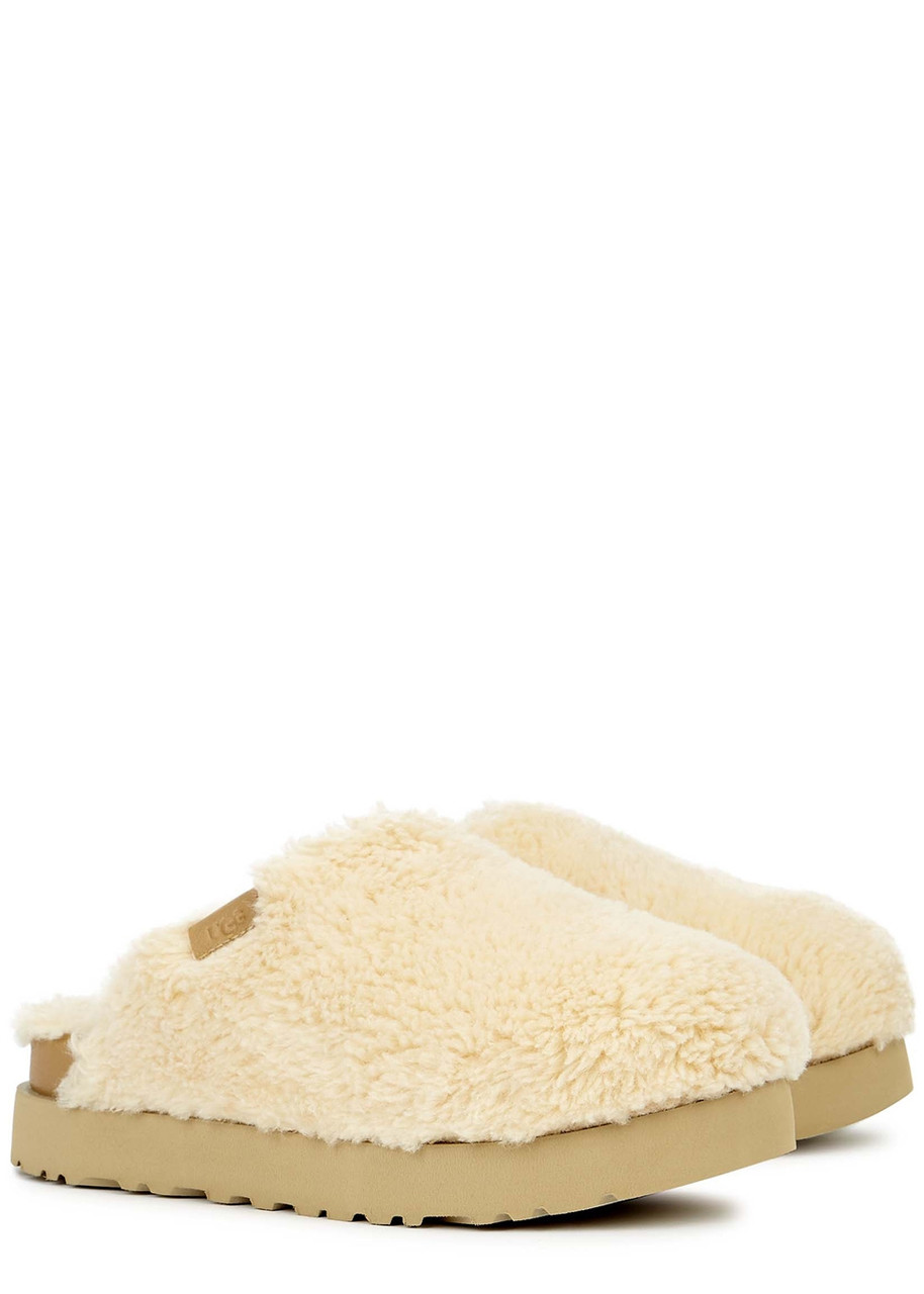  Ugg Fuzz Sugar Cream Wool-blend Slippers - 5 