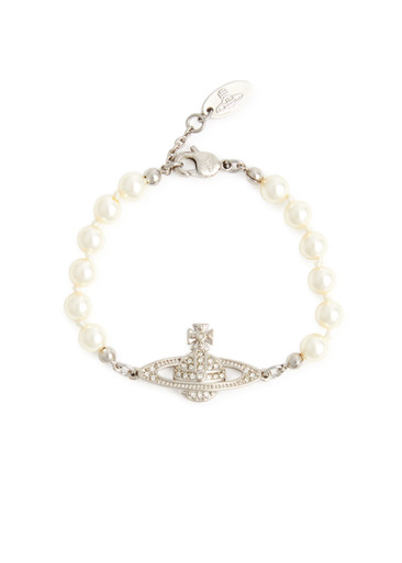 アクセサリーその他 Vivienne Westwood Mini Bas Relief Chain platinum bracelet Man. Mini Bas Relief Chain Bracelet in PLATINUM-CRYSTAL