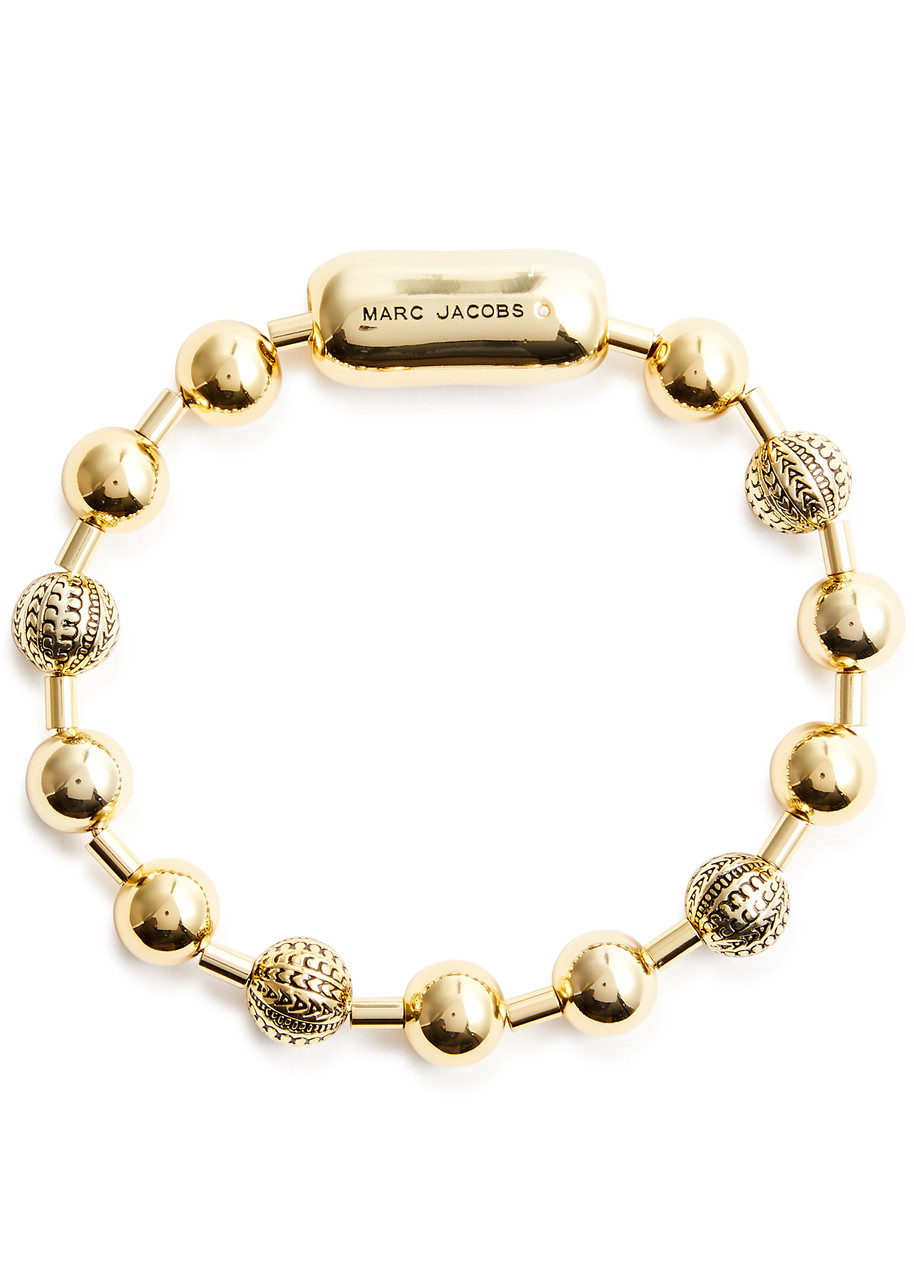 Marc Jacobs The Monogram Ball Chain Bracelet In Gold