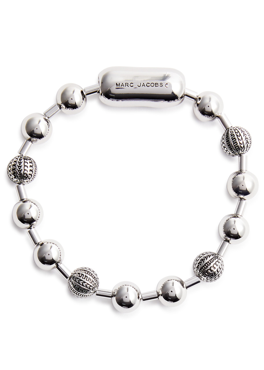 Marc Jacobs The Monogram Ball Chain Bracelet In Silver