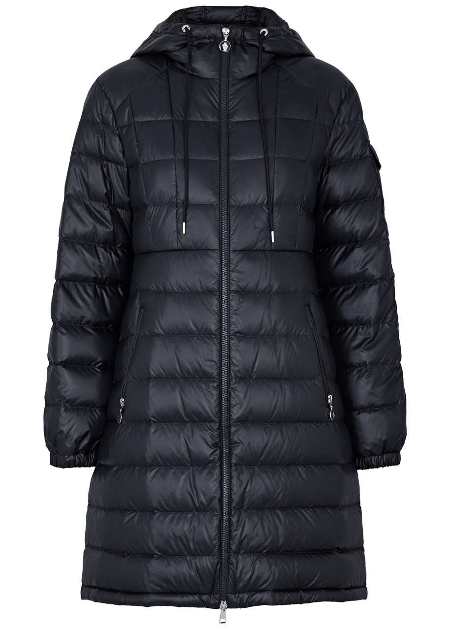 Moncler Amintore Quilted Shell Coat In Dark Blue