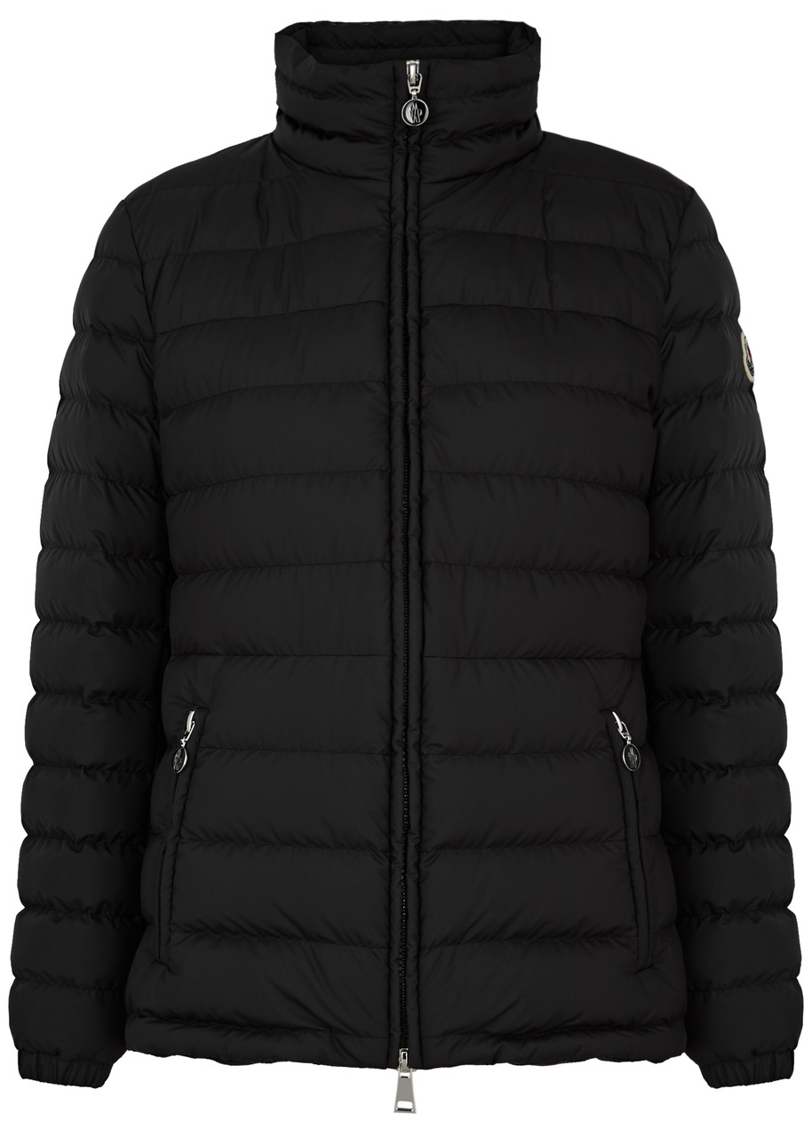 Moncler Blue Abderos Quilted Down Jacket In Black