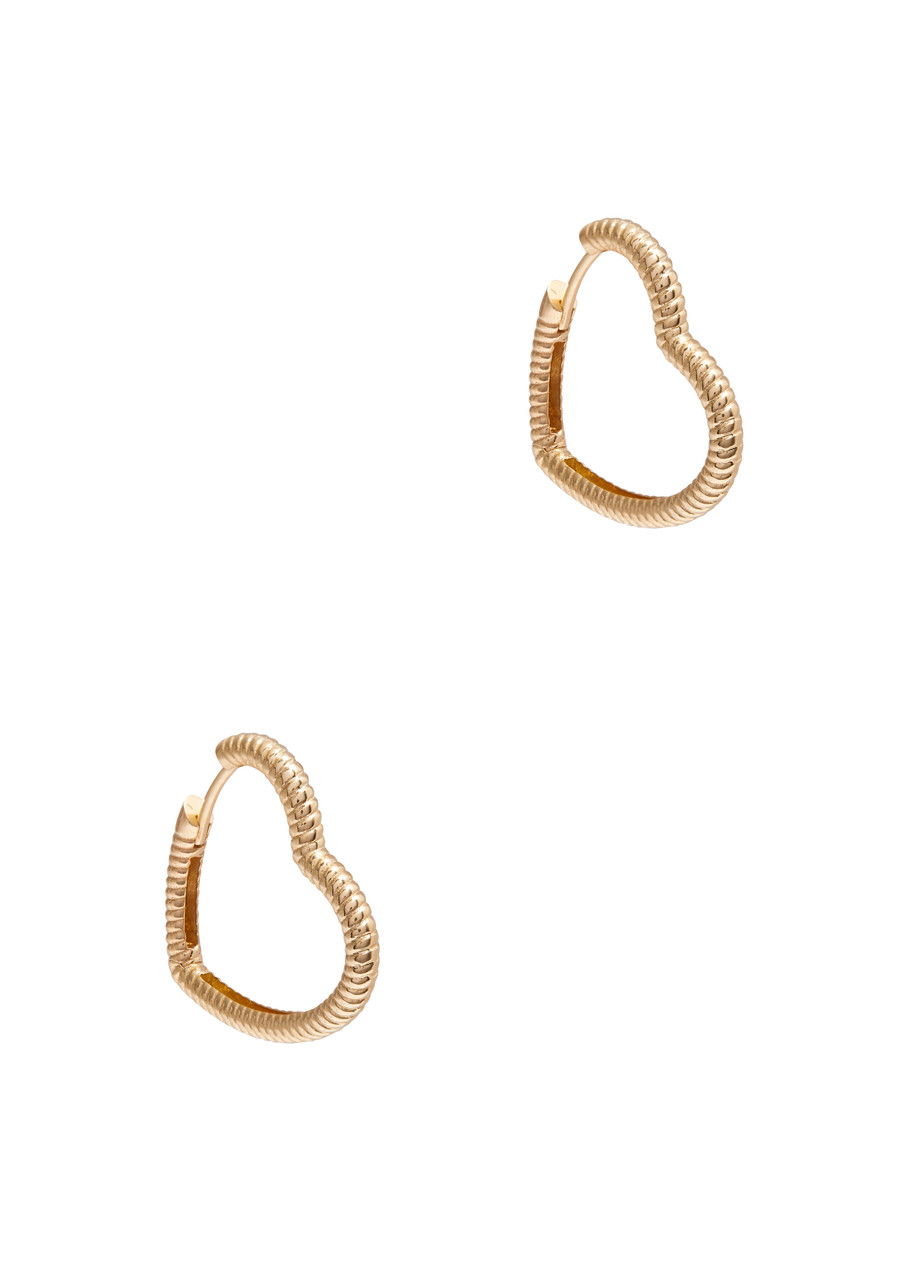 Yvonne Léon Creole Coeur 9kt Gold Hoop Earrings