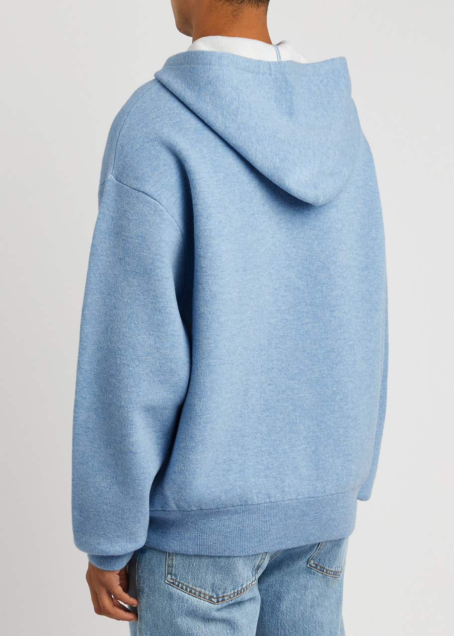  Loewe Anagram Hooded Wool Sweatshirt - Blue - L 