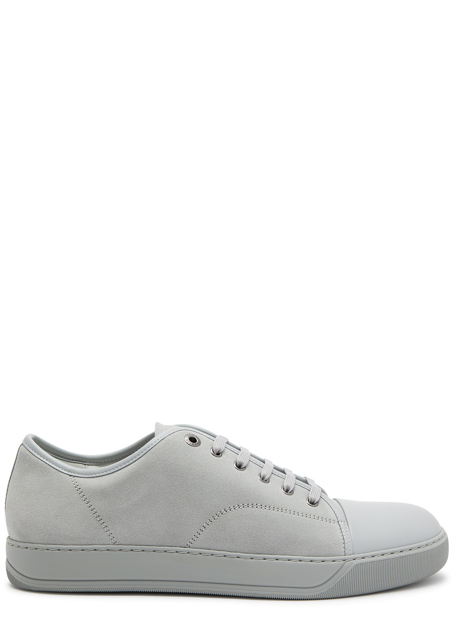 Lanvin Mens Grey Dbb1 Contrast-sole Suede And Leather Low-top Trainers In Grey
