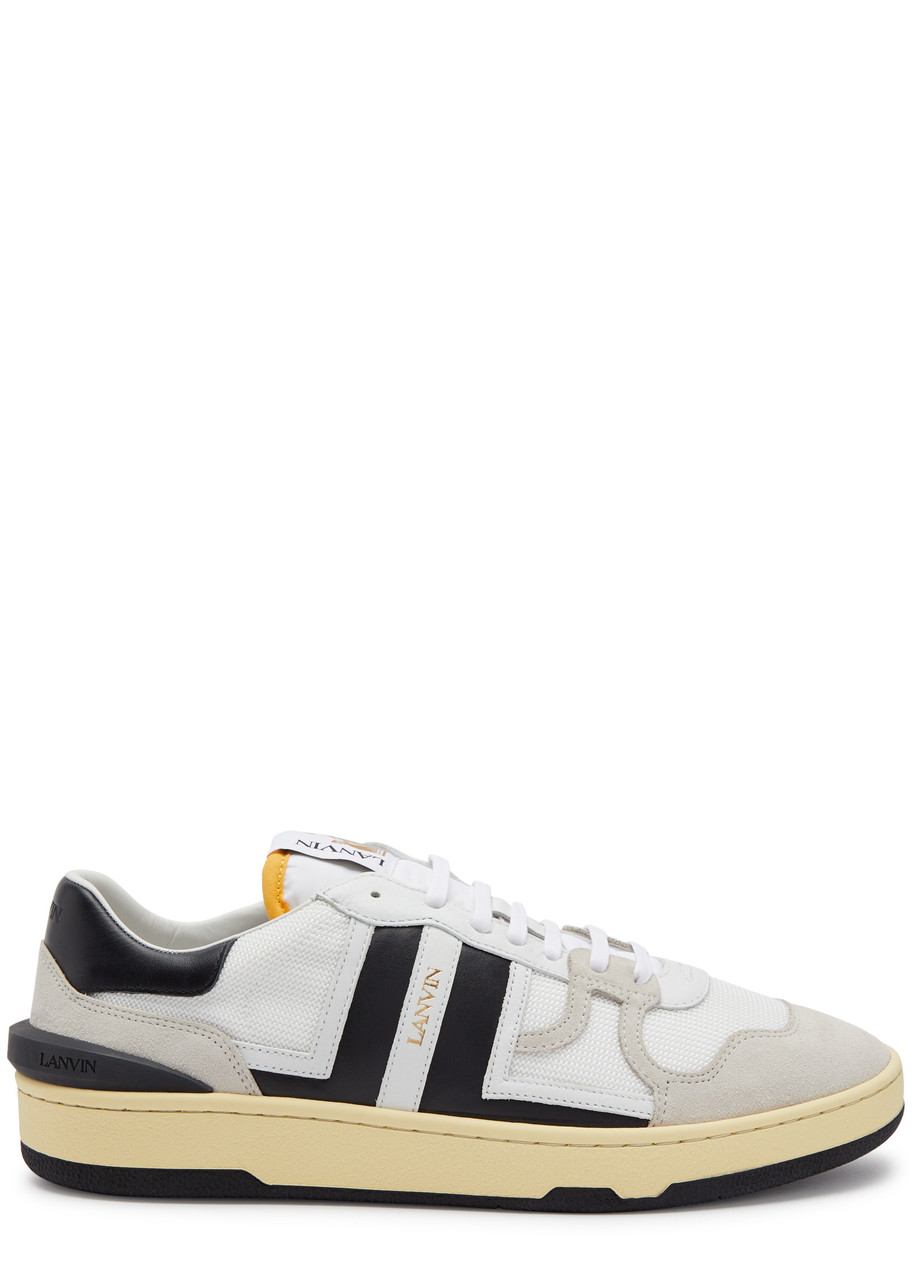 Lanvin Clay Panelled Mesh Sneakers In White