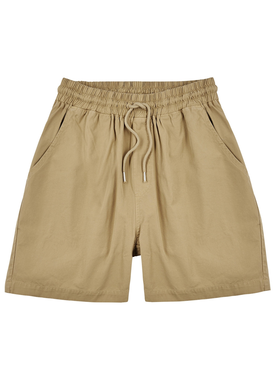 Colorful Standard Off-white Cotton Shorts In Tan