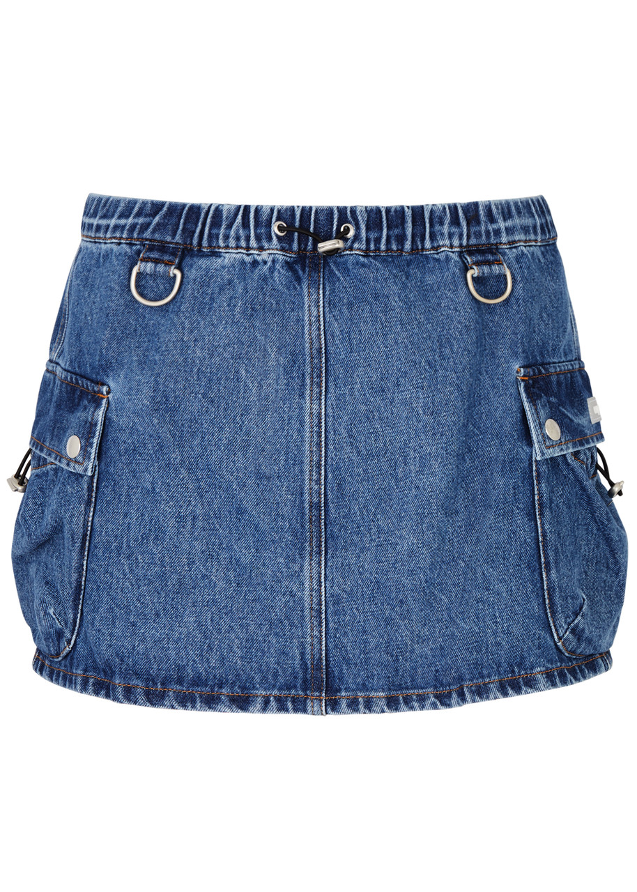 Cargo Denim Mini Skirt