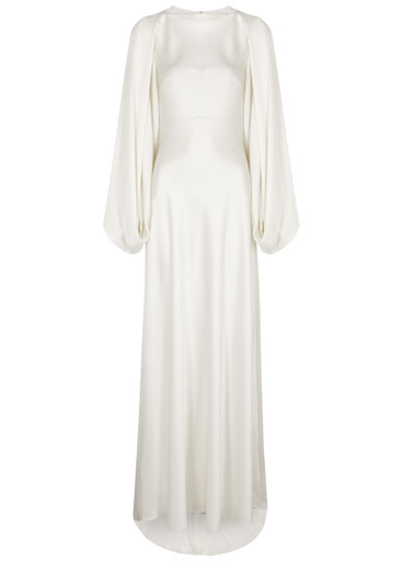 ROKSANDA Kami cape-effect silk-satin gown | Harvey Nichols