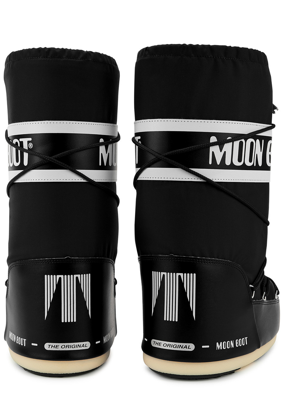 Moon Boot Icon Padded Nylon Mid-calf Snow Boots – Black – 8-10
