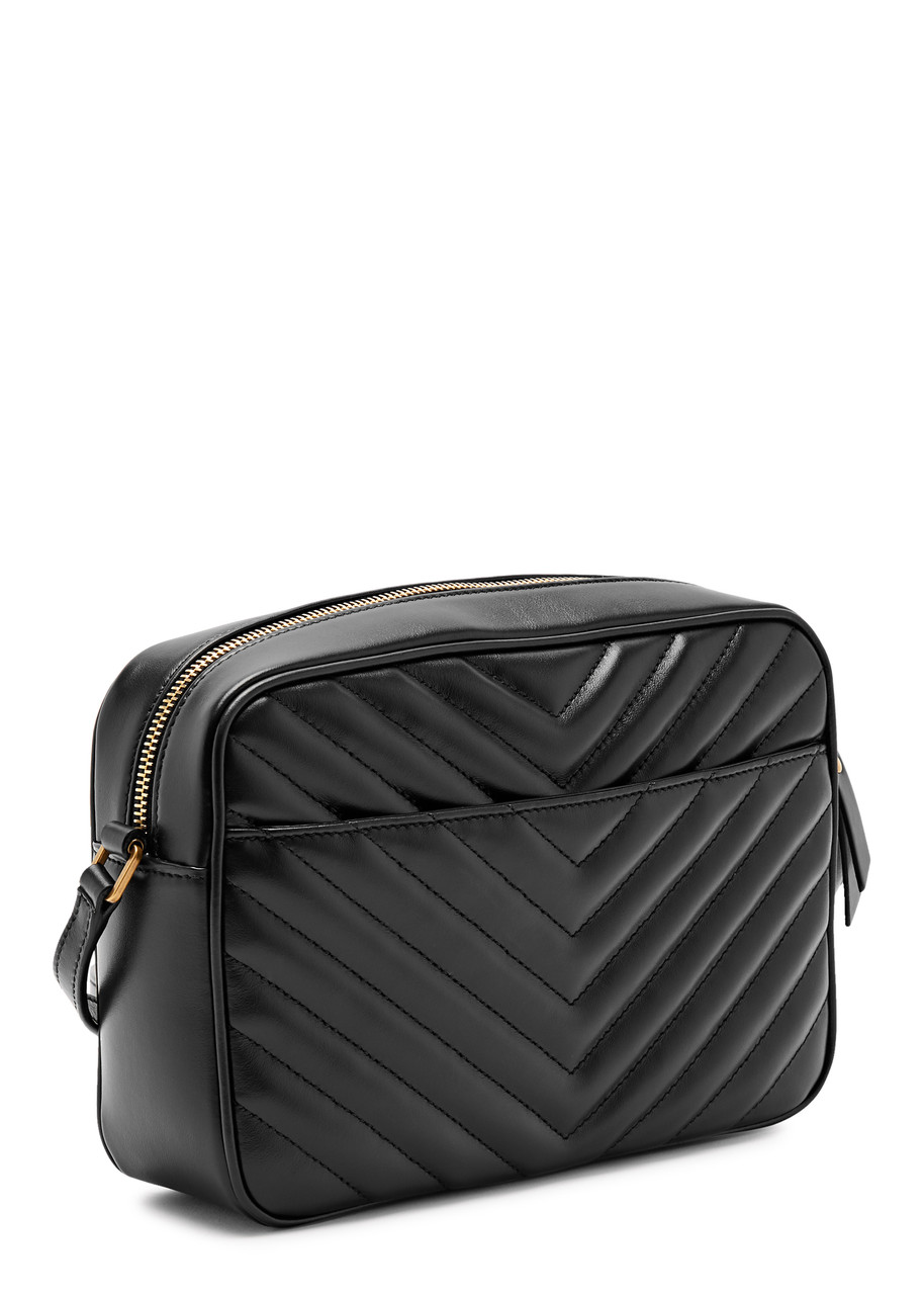 Saint Laurent Lou Quilted Leather Cross-body Bag In Black