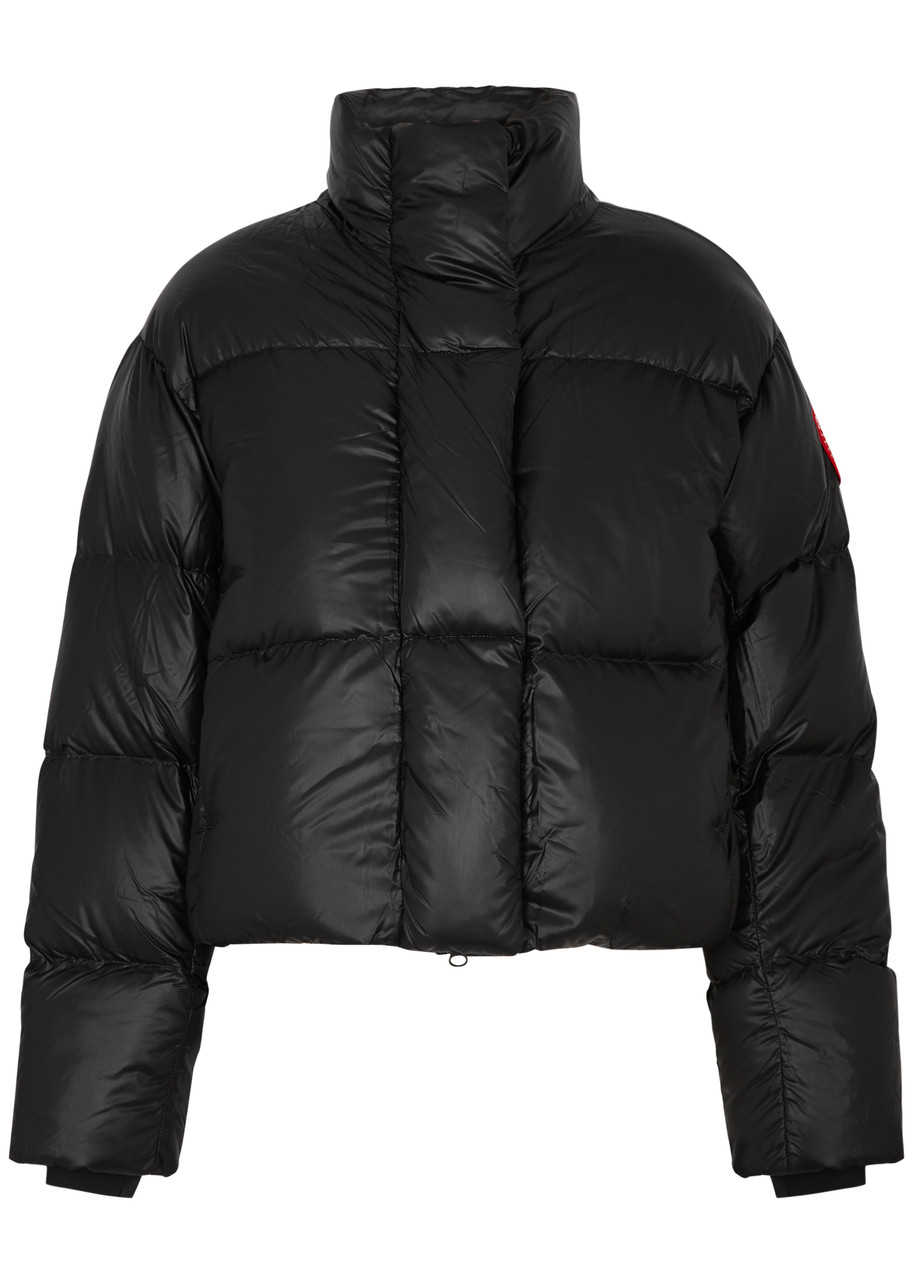 Canada Goose Cypress Quilted Cropped Shell Jacket In Black