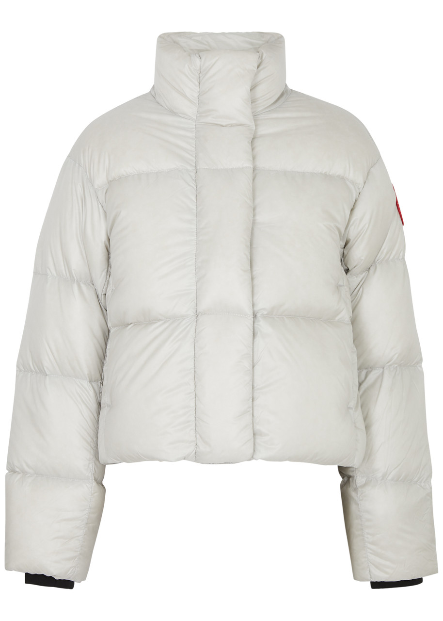 Shop Canada Goose Cypress Quilted Cropped Shell Jacket In Grey