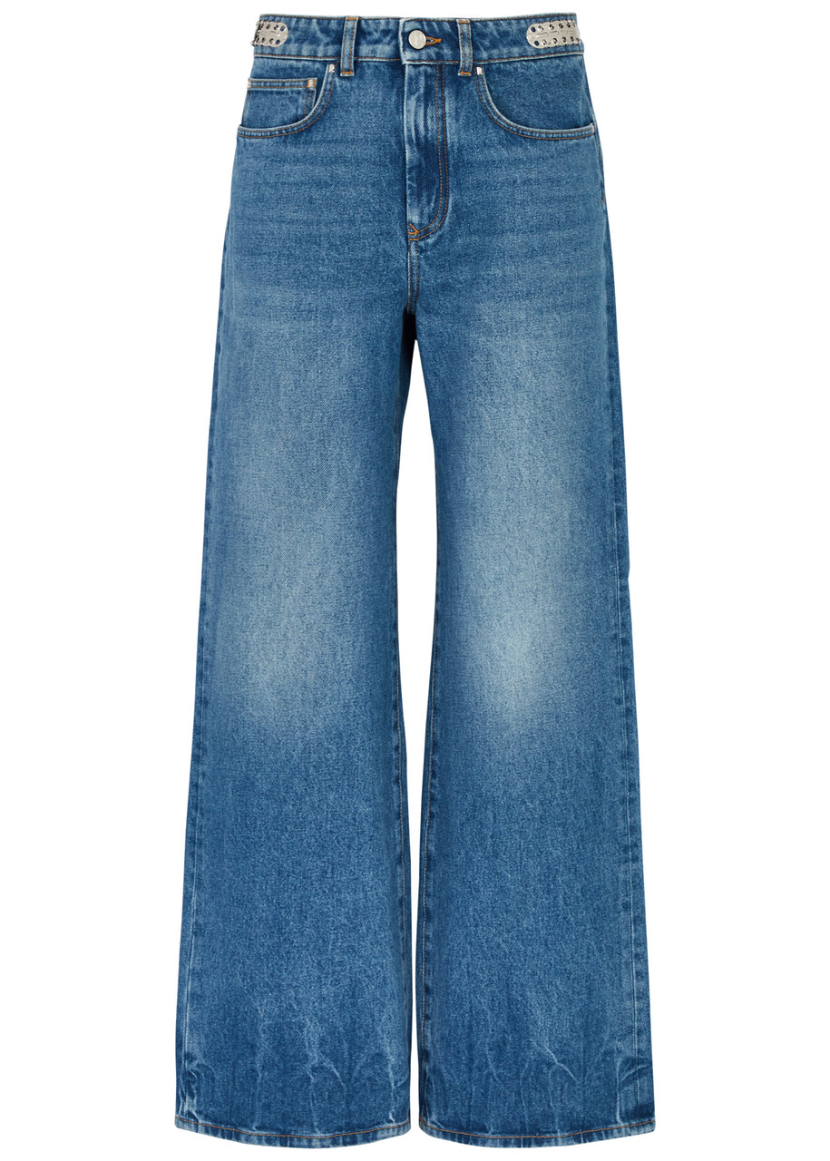 Rabanne Embellished Wide-leg Jeans - Denim - 26 (W26 / UK8 / S)