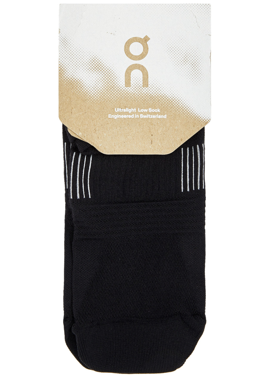 ON Ultralight Low Stretch-jersey Trainer Socks - Black And White - S (UK8-10 / S)