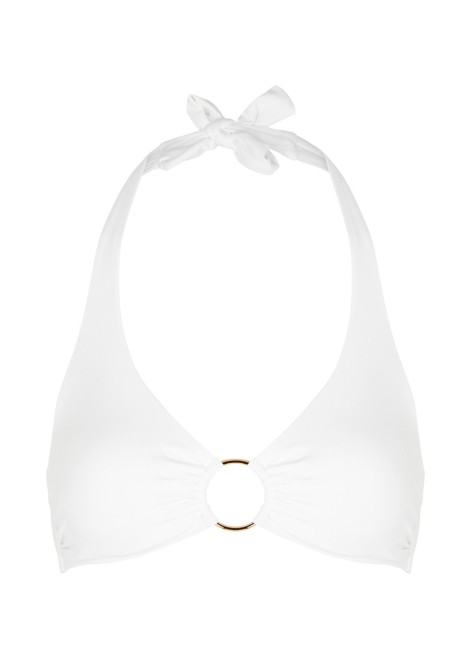 Melissa Odabash Brussels Halterneck Bikini top - White - 38 (UK 6 /xs)