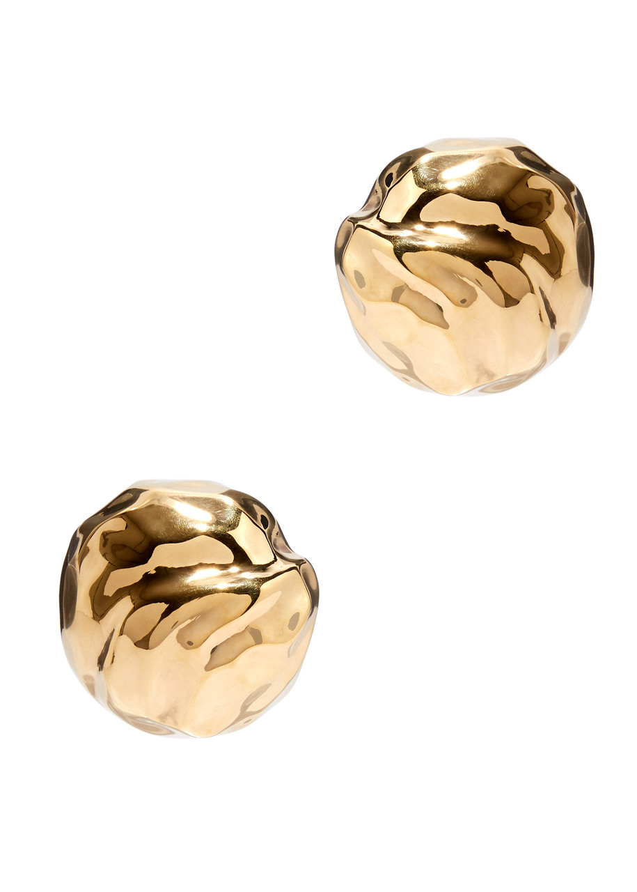 Orbs Large 18k Gold-plated Stud Earrings