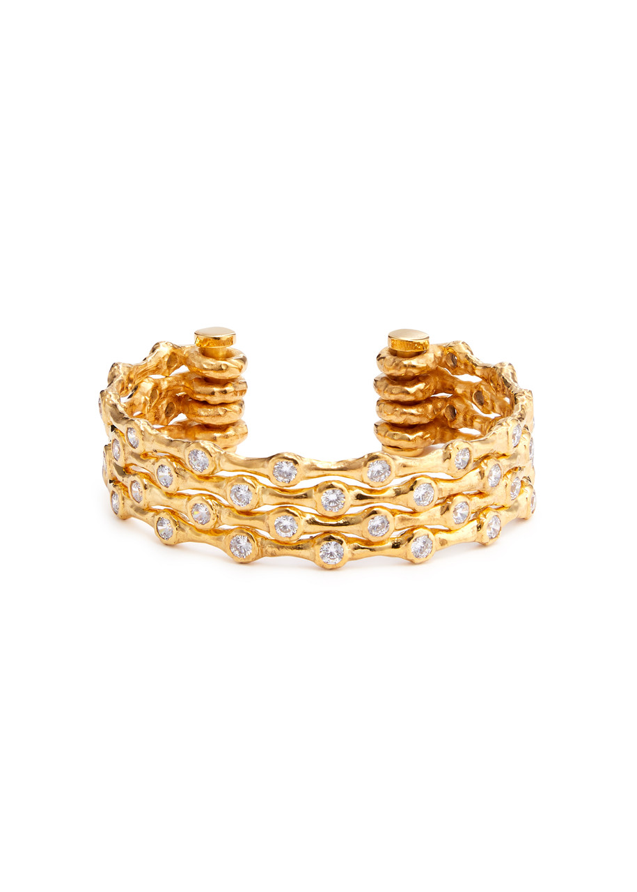 Feminine Waves 18kt Gold-plated Cuff