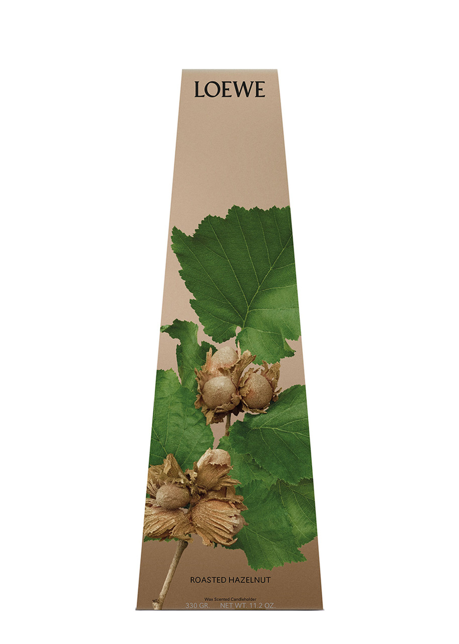LOEWE LOEWE ROASTED HAZELNUT SCENTED CANDLEHOLDER 330G, CANDLESTICK-SHAPED CANDLE, EXTRA HIGH-INTENSITY FR