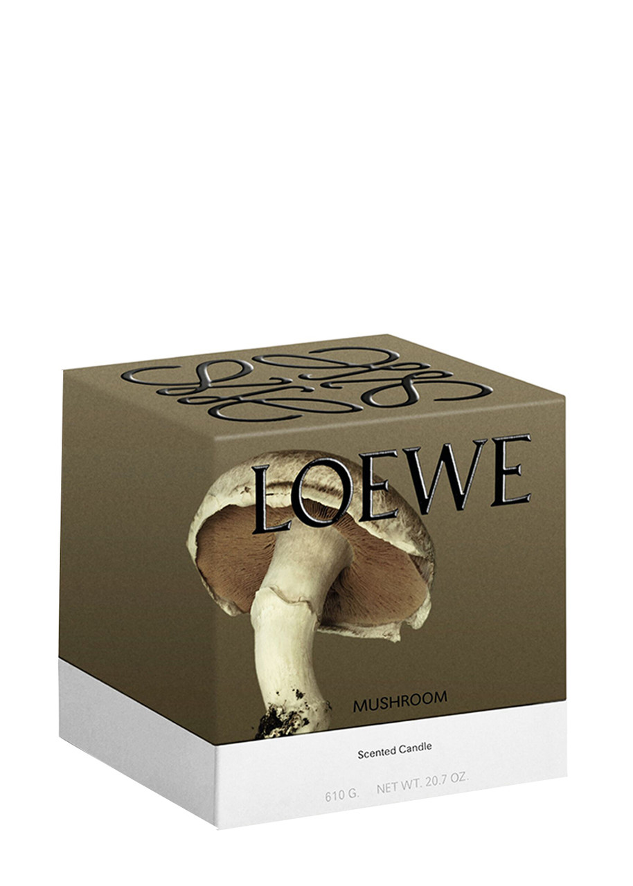  Loewe Mushroom Scented Candle - Medium 610g, Candle, Mid-intensity Fragrance, Rich, Earthy Scent Evocative Of A Portobello Mushroom, Medium 610g 