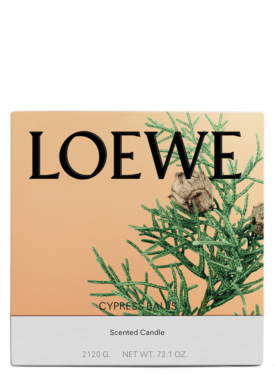  Loewe Cypress Balls Candle - Large 2120g, Candle, Mid-intensity Fragrance, Evergreen Aroma Of The Towering, Coniferous Cypress Tree, Deep Woody Notes 