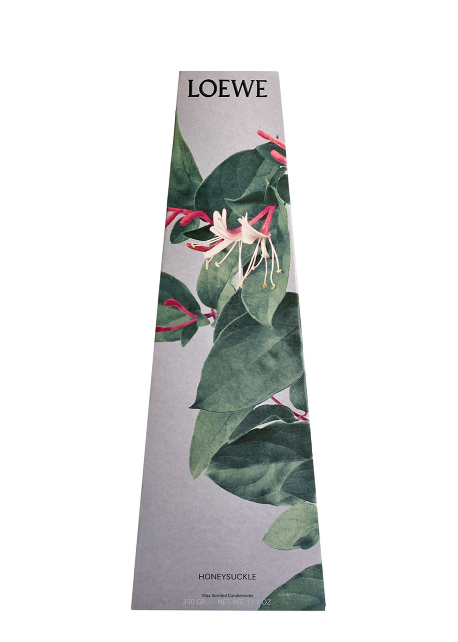  Loewe Honeysuckle Wax Candleholder 330g, Candlestick-shaped Candle, Honeysuckle Essence, Sweet Aroma, Delicate, Honeyed Notes, 330g 