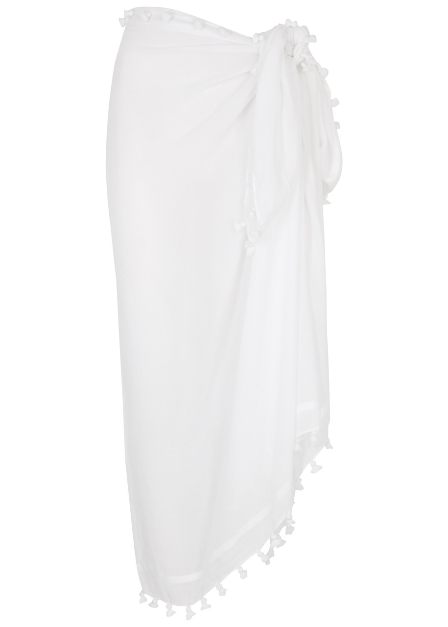 Melissa Odabash Pareo Rayon Sarong - White - One Size