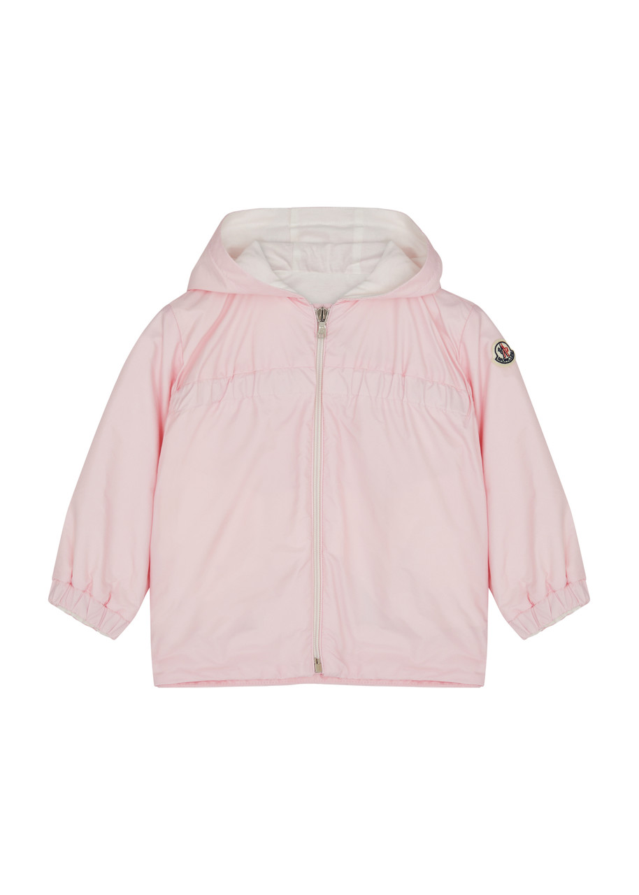 Shop Moncler Kids Raka Hooded Shell Jacket In Pink Light