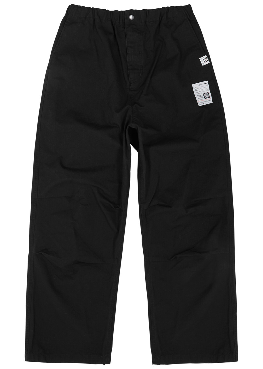 Maison Mihara Yasuhiro Maison Mihara Yasuhiro Ripstop Cotton Trousers In Black