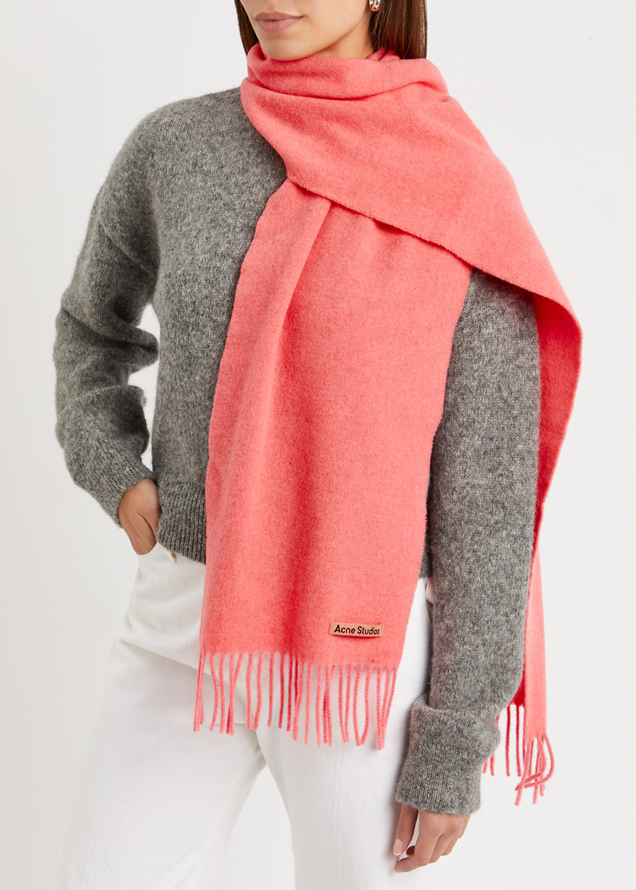 Acne Studios Canada Wool Scarf In Pink