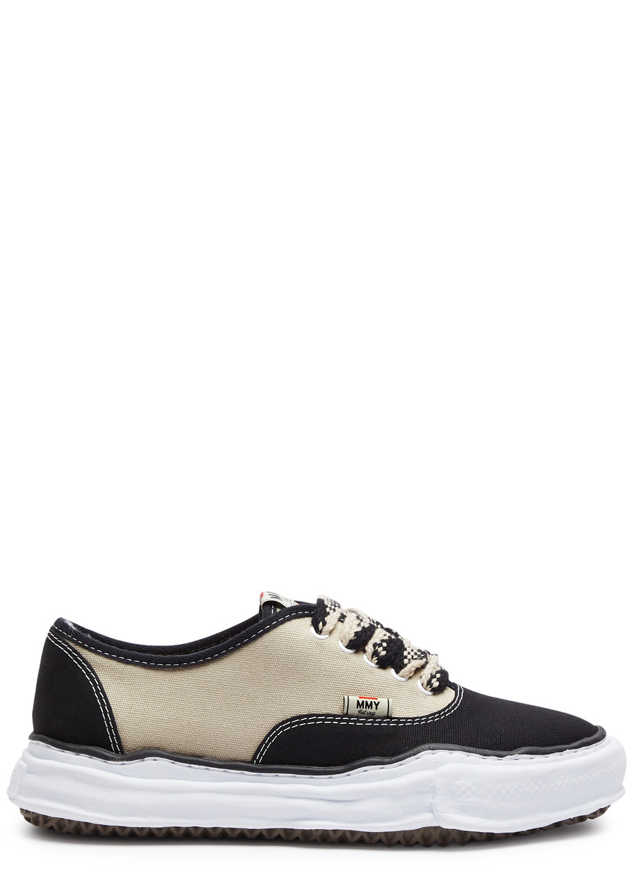 Maison Mihara Yasuhiro Maison Mihara Yasuhiro Baker Panelled Canvas Sneakers In Black