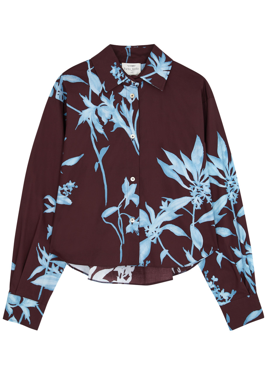 Forte_forte Floral-print Cotton-poplin Shirt
