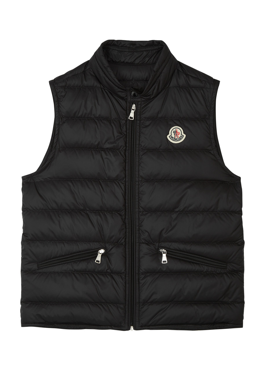 Shop Moncler Kids Gui Quilted Shell Gilet In Black