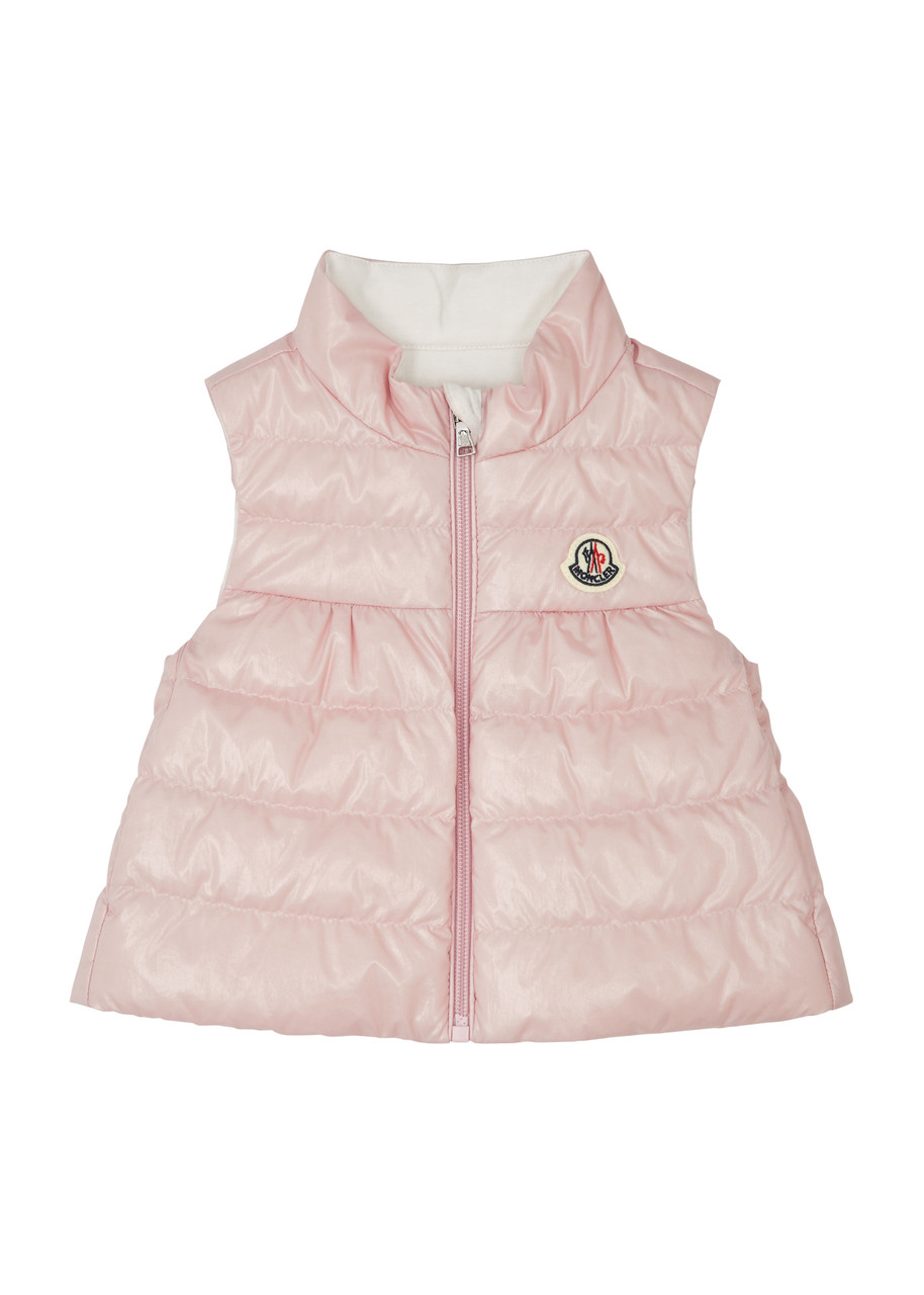 Shop Moncler Kids Hiva Quilted Shell Gilet In Pink