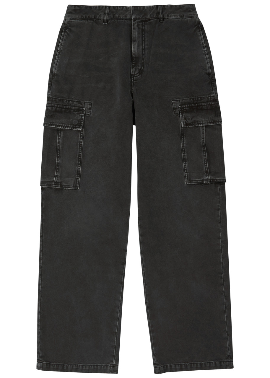 Shop Givenchy Cotton-canvas Cargo Trousers In Black
