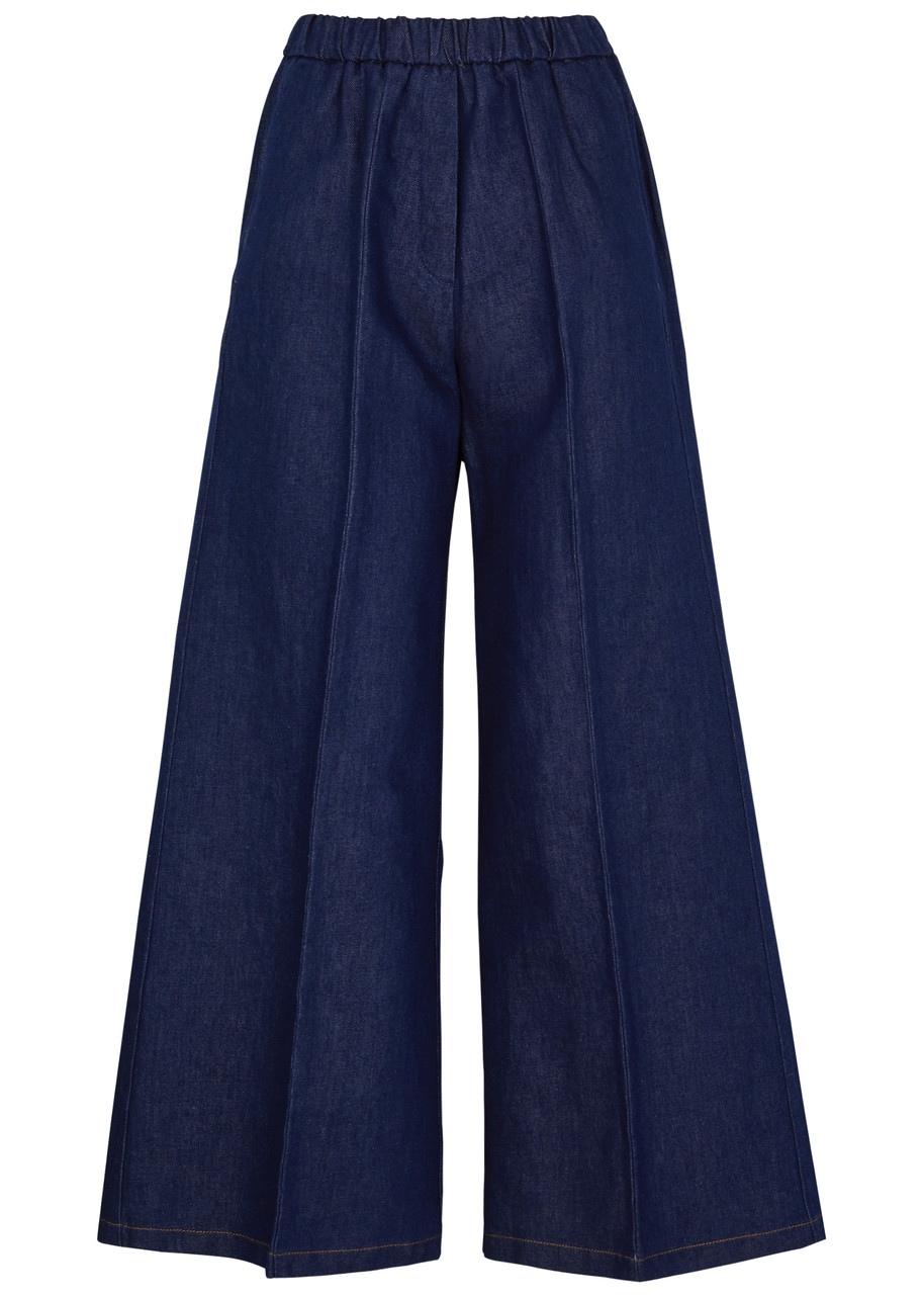 Forte Forte Wide-leg Jeans In Dark Blue