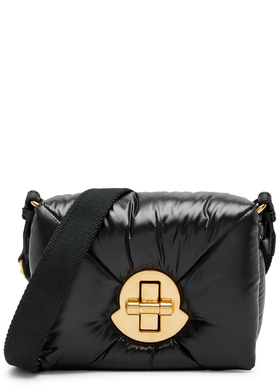 Moncler Mini Shell Cross-body Bag In Black